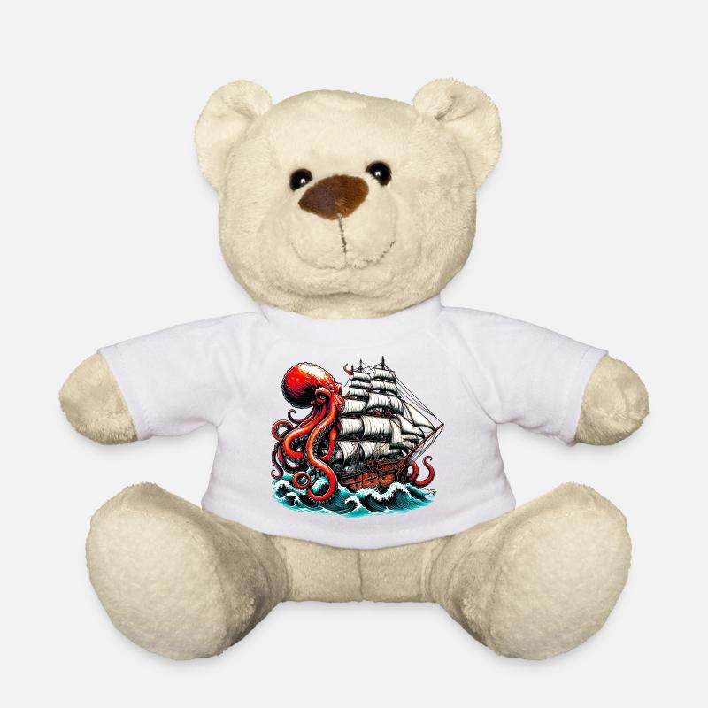 Krake - Teddy - Weiß