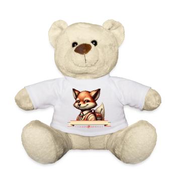 Starting school in style: Fuchs for school beginners - Teddy Bear - white - Front