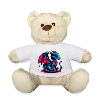 Dragon - Teddy Bear - white - Front