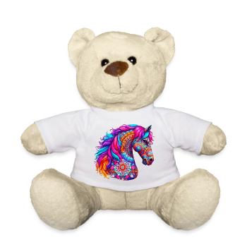 Pferd Mandala Zeichnung Indien Indien - Teddy - Weiß - Vorne