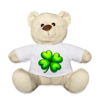 Four-leaf clover - Teddy Bear - white - Front