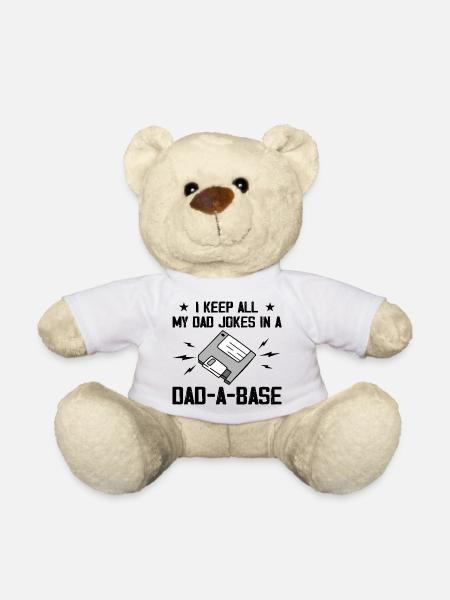Ich bewahre alle meine Dad-Witze in einer Dad-A-Base auf - Vintage - Teddy - Weiß