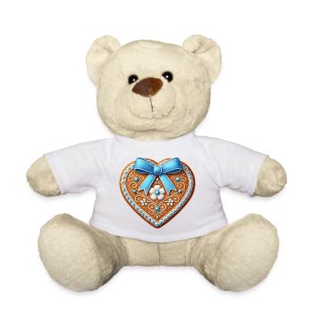 Gingerbread Heart: Sweet Tradition and Love Combined - Teddy Bear - white - Front