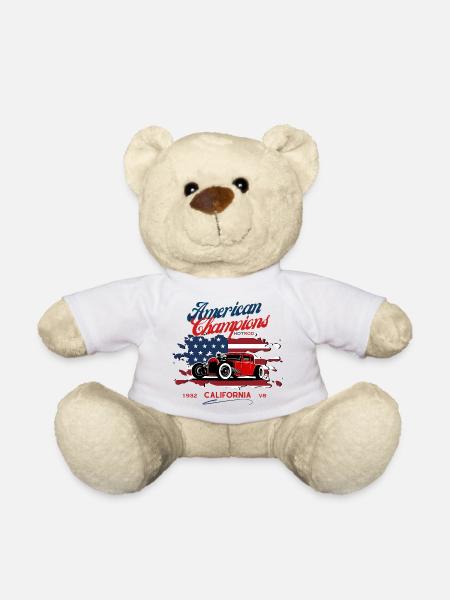 hot rod / hot rods - Teddy Bear - white