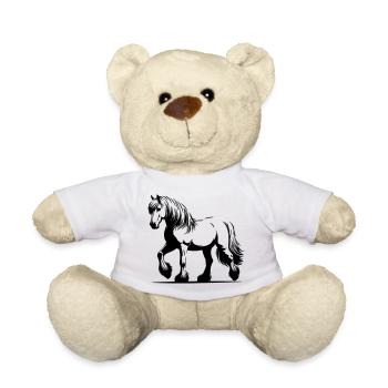 Horse Haflinger - Teddy Bear - white - Front