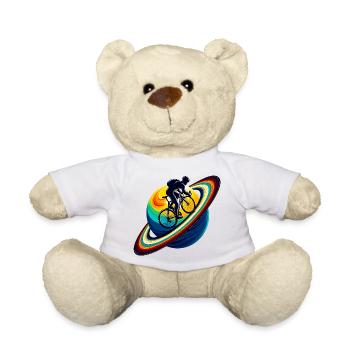 Radfahrer auf dem Saturn - Teddy - Weiß - Vorne