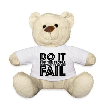 Schadenfreude | fail, funny sayings - Teddy Bear - white - Front