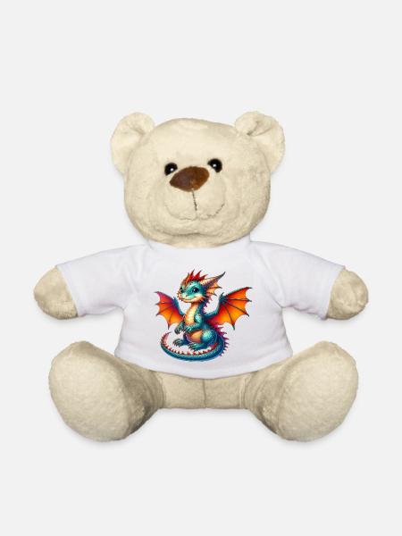 Drache - Teddy - Weiß