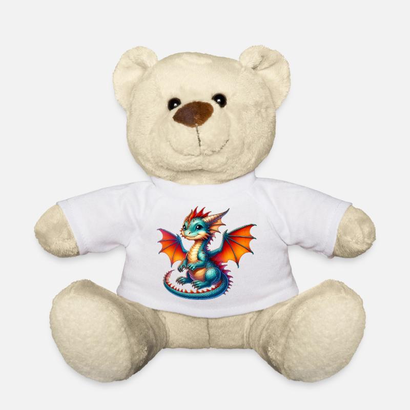 Drache - Teddy - Weiß
