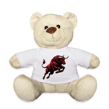 Bull - Teddy Bear - white - Front