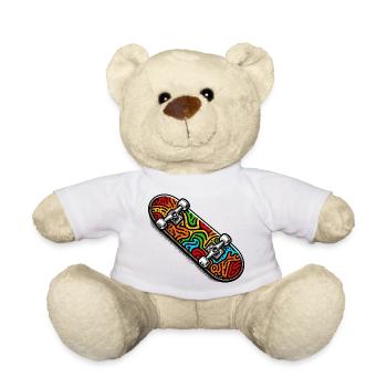Skateboard - Teddy - Weiß - Vorne