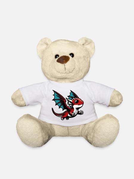 Drache - Teddy - Weiß