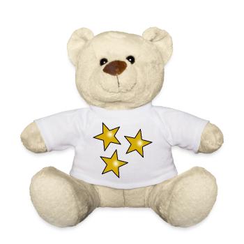 STAR. CHRISTMAS. HAPPY NEW YEAR. NEW YEAR'S EVE - Teddy Bear - white - Front