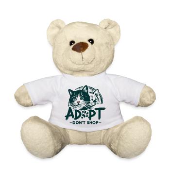 Adoptieren, nicht einkaufen 1 - Teddy - Weiß - Vorne