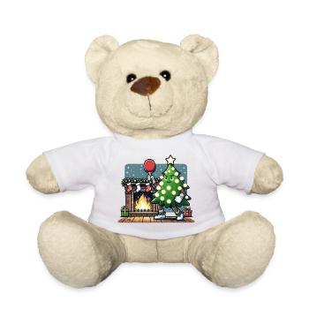 Tischtennis Weihnachtsbaum Kostüm Tannenbaum - Teddy - Weiß - Vorne