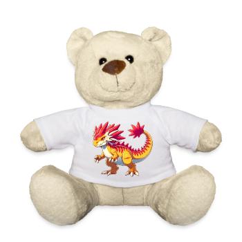 Dinosaur - Teddy Bear - white - Front