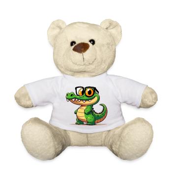 Alligator Crocodile - Teddy Bear - white - Front