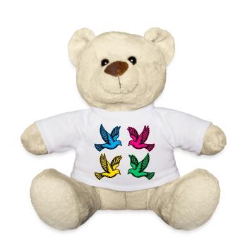 Colombes - Nounours - blanc - Devant