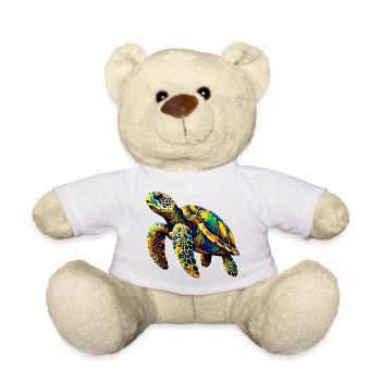 Turtle - Teddy Bear - white - Front