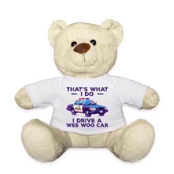 Das ist es, was ich tue, ich fahre ein kleines Auto - Teddy - Weiß - Vorne