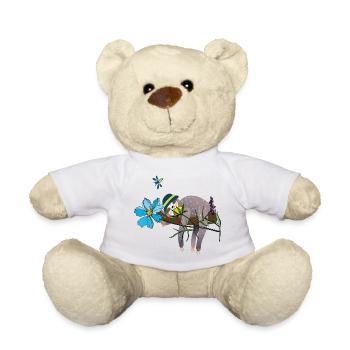 Faultier im Garten - Teddy - Weiß - Vorne