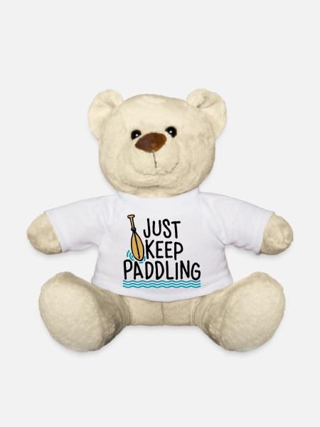 Just Keep Paddling - Teddy Bear - white