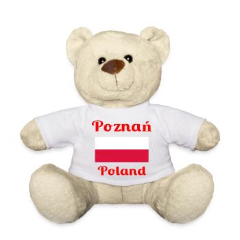 Poznan, Poland - Stylish prints - Teddy Bear - white - Front