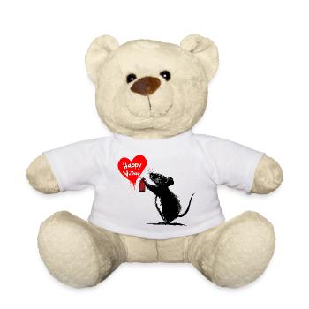 Rebel Valentine: Love is Art - Teddy - Weiß - Vorne