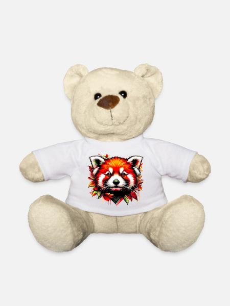 Red panda - Teddy Bear - white