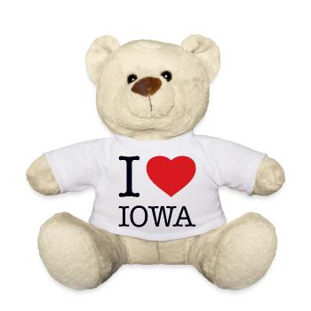 I LOVE IOWA - Teddy Bear - white - Front