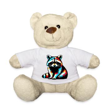 Raccoon - Teddy Bear - white - Front
