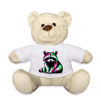 Raccoon - Teddy Bear - white - Front