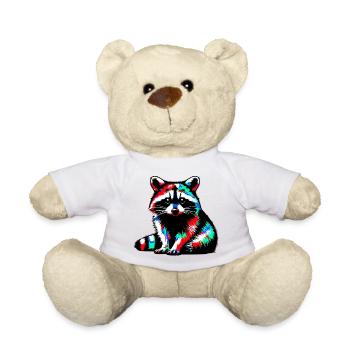 Raccoon - Teddy Bear - white - Front