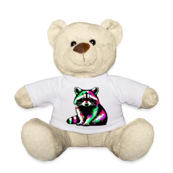 Raccoon - Teddy Bear - white - Front
