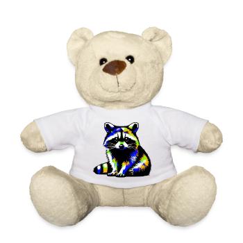 Raccoon - Teddy Bear - white - Front
