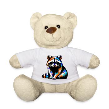 Raccoon - Teddy Bear - white - Front