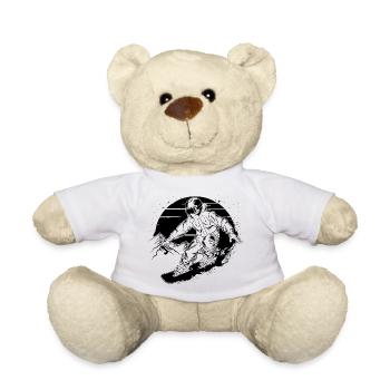 Snowboarder Sketch - Teddy Bear - white - Front