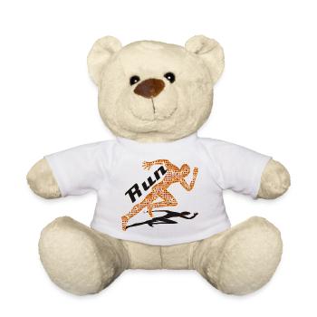 Dynamisches Sprintmotiv im extravaganten Design - Teddy - Weiß - Vorne