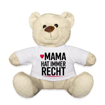 Lustiger Spruch: Mama hat IMMER Recht - Teddy - Weiß - Vorne