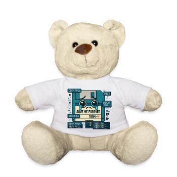 Floppy Cry 1994 Save Me Forever - Teddy Bear - white - Front