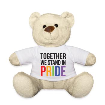 LGBTQ Pride Month - Together We Stand in Pride - Teddy Bear - white - Front