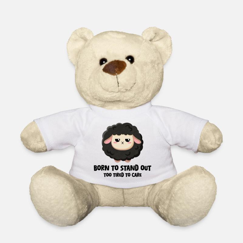 Schwarzes Schaf lustig - Teddy - Weiß