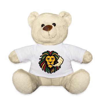 Reggae Löwe Rasta Design - Teddy - Weiß - Vorne
