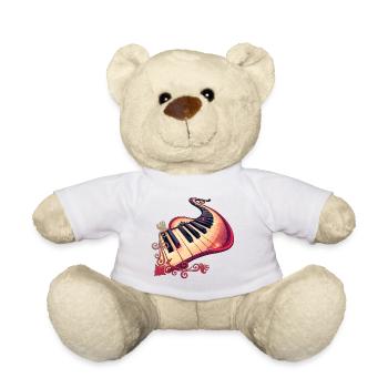 Elegance in motion: the curved piano - Teddy Bear - white - Front
