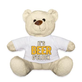 It’s Beer O’Clock - Teddy - Weiß - Vorne