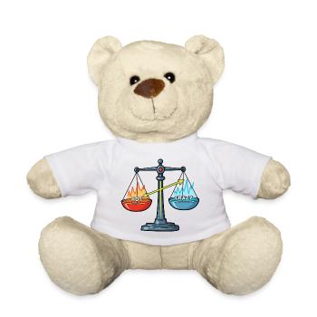 Hot vs. Crazy – A Question of Balance ! - Teddy Bear - white - Front