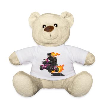 Race_stunt_scootmobiel - Teddy Bear - white - Front