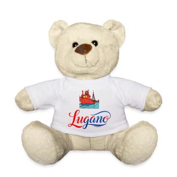 Lugano Hafen Souvenir - Teddy - Weiß - Vorne
