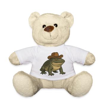 Prehistoric Amphibian Cartoon Texas Evolution - Teddy Bear - white - Front