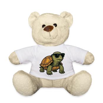 Cooler Schildkröte mit Sonnenbrille - Teddy - Weiß - Vorne